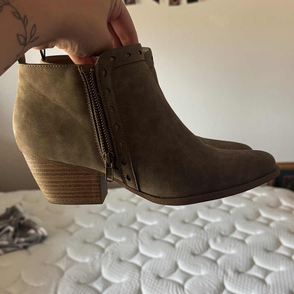 Gray Ankle Boots